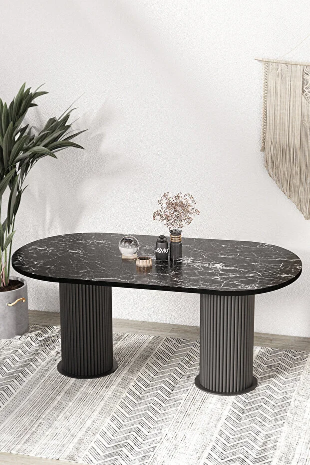 Brita PTT LAKE MDF BEYAZ AYAKLI 80x140 MUTFAK MASASI YEMEK MASASI 2